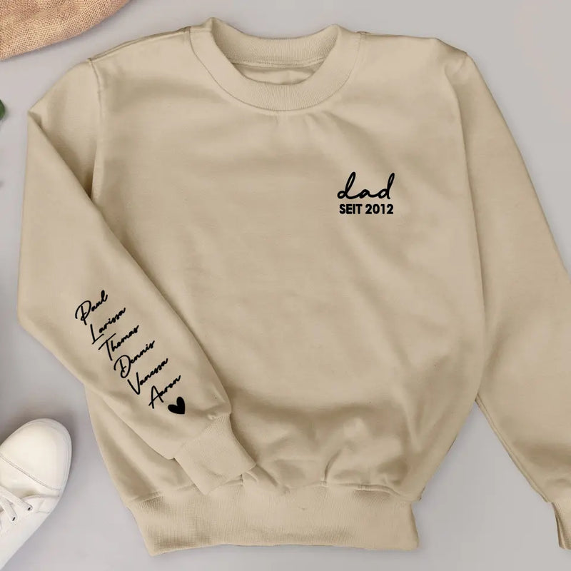 Unser Dad - Pullover für Papa mit Kindernamen