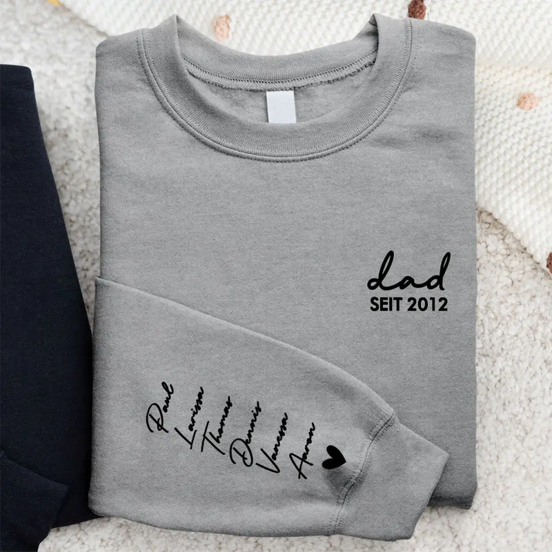 Unser Dad - Pullover für Papa mit Kindernamen