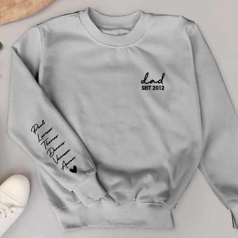 Unser Dad - Pullover für Papa mit Kindernamen