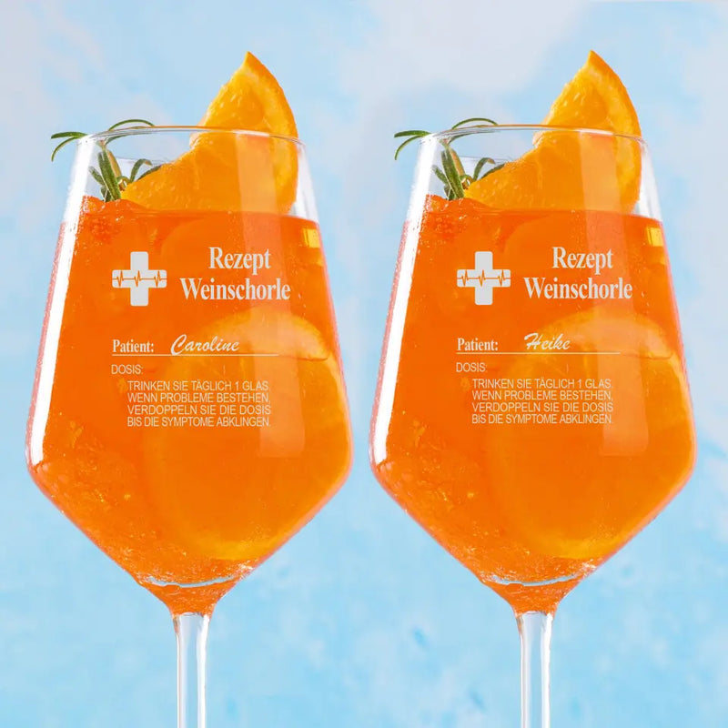 Auf Rezept - Personalisiertes Glas für Sommer-Drinks für Genießer