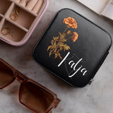 Schwarzes Schmucketui aus PU Leder mit Personalisierung - gefertigt von Love & Faith