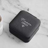 Schwarzes Schmucketui aus PU Leder mit Personalisierung - gefertigt von Love & Faith