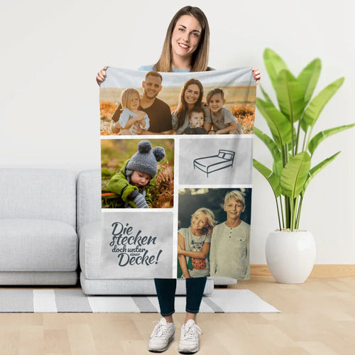 Personalisierte Decken online kaufen ❤️ Kuschelige Fotodecken