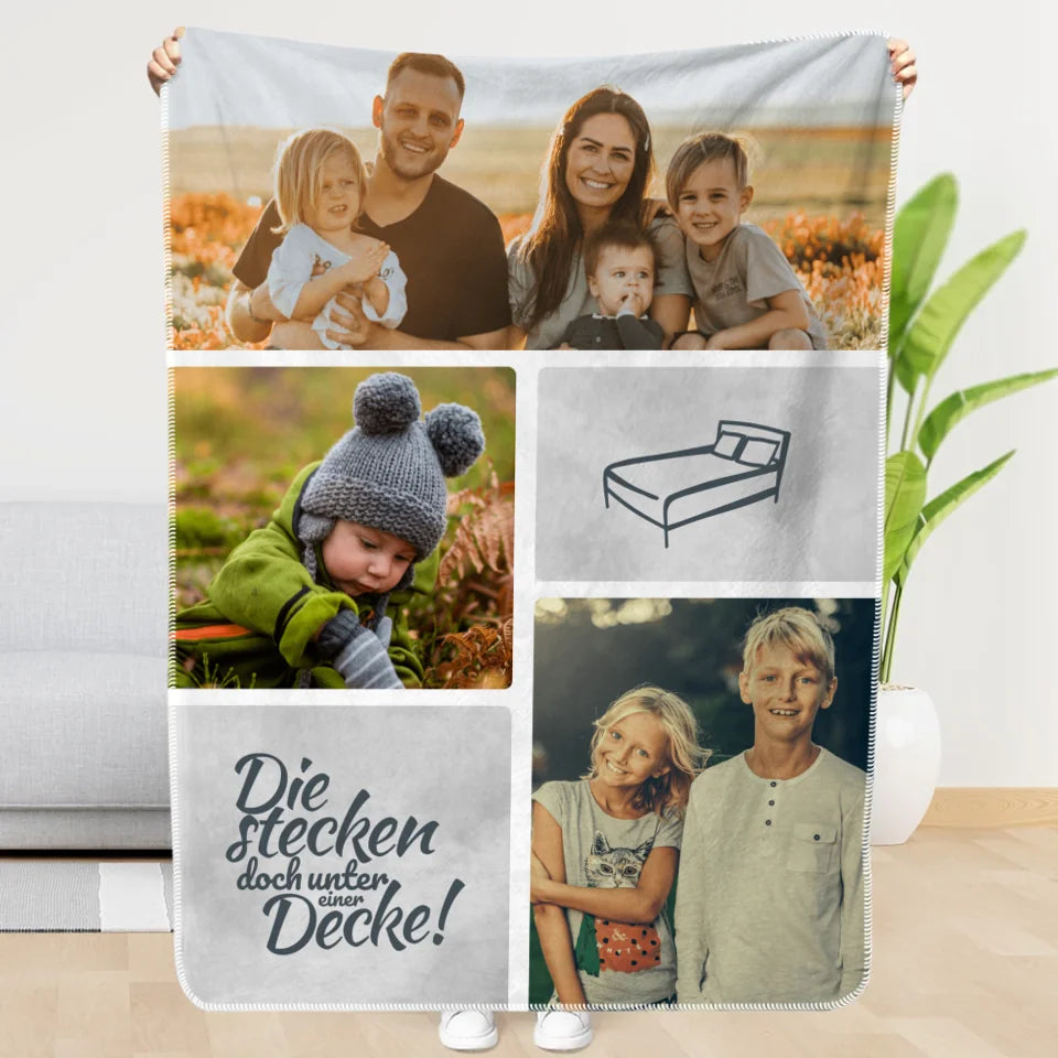 Personalisierte Kuscheldecke 150x200cm personalisierbar - gefertigt von Love & Faith