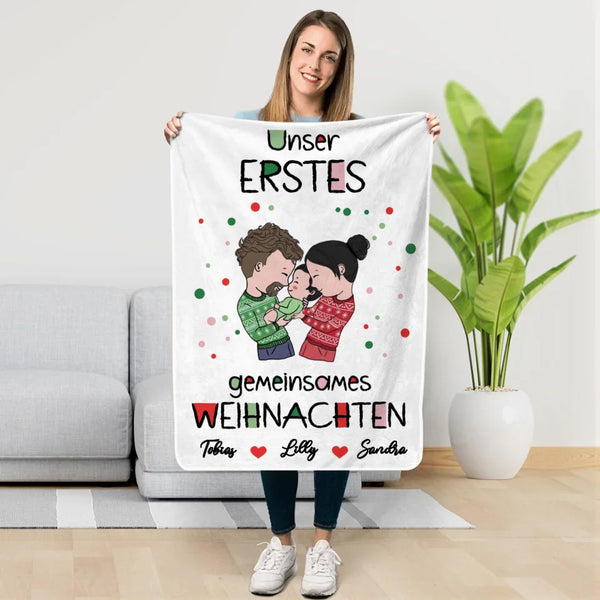 Personalisierte Kuscheldecke 70x100cm personalisierbar - gefertigt von Love & Faith
