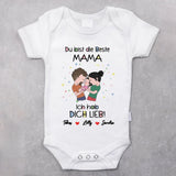 weißer kurzarm Babybody personalisierbar mit Namen - gefertigt con Love & Faith