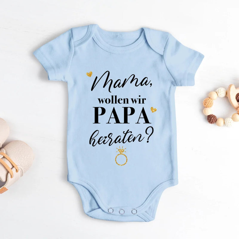 hellblau kurzarm Babybody personalisierbar mit Namen - gefertigt con Love & Faith