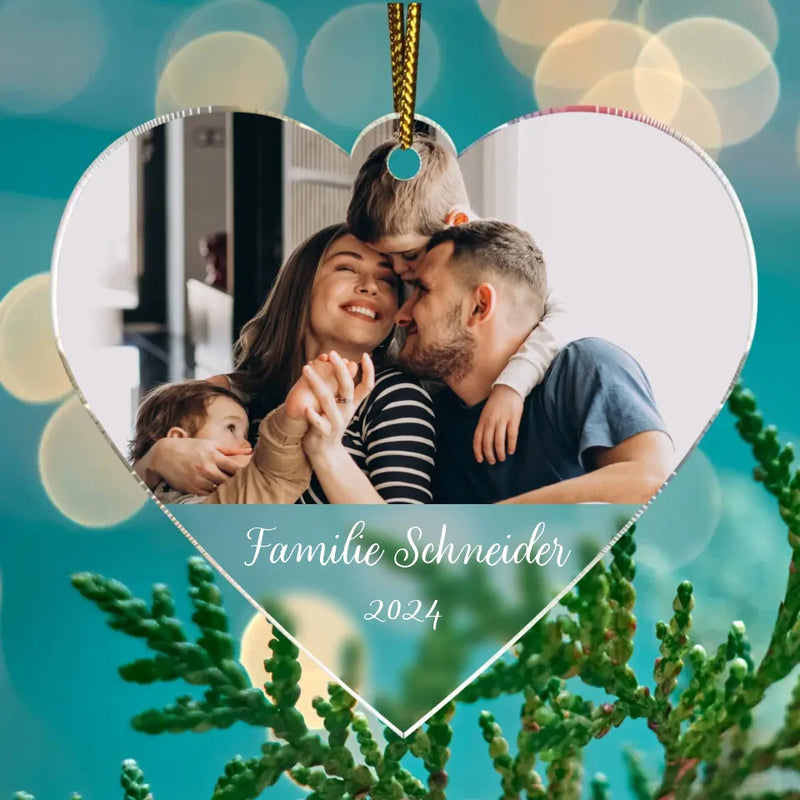 Fröhliche Weihnachten - Familien-Acryl Ornament