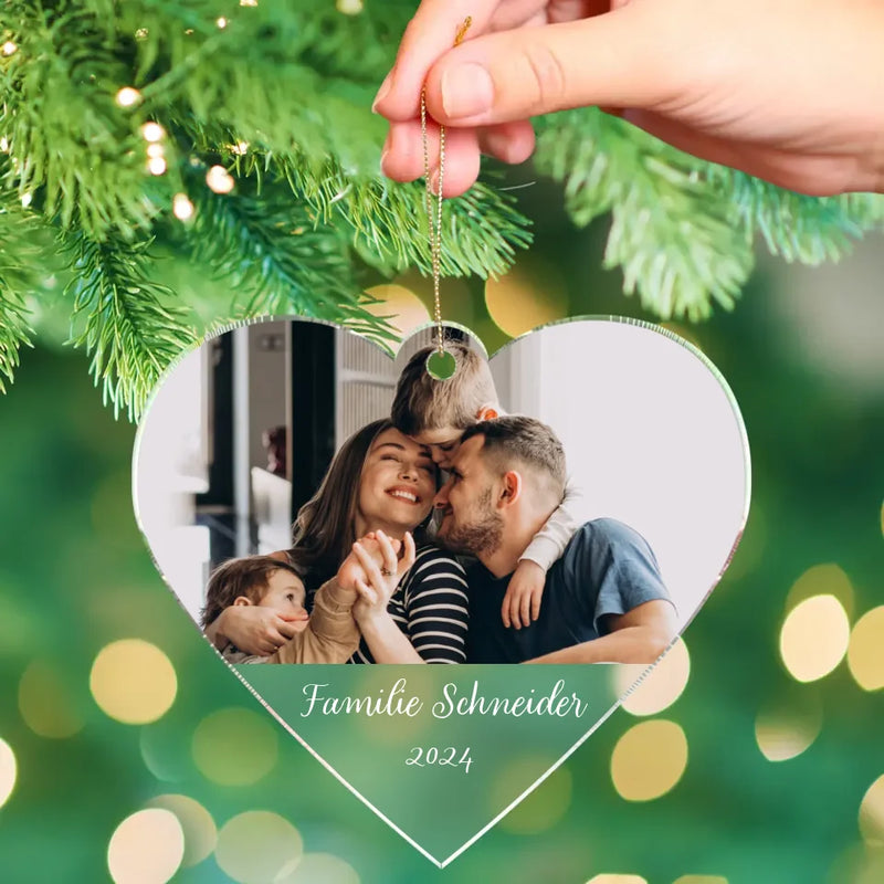 Fröhliche Weihnachten - Familien-Acryl Ornament