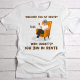 Rentenglück - Personalisiertes T-Shirt für Rentner