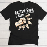 Bester Papa Ever - Personalisiertes T-Shirt für Papa dunkel