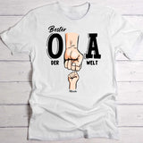 Bester Opa der Welt - Individuelles T-Shirt für Opa mit Namen der Enkel