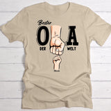 Bester Opa der Welt - Individuelles T-Shirt für Opa mit Namen der Enkel