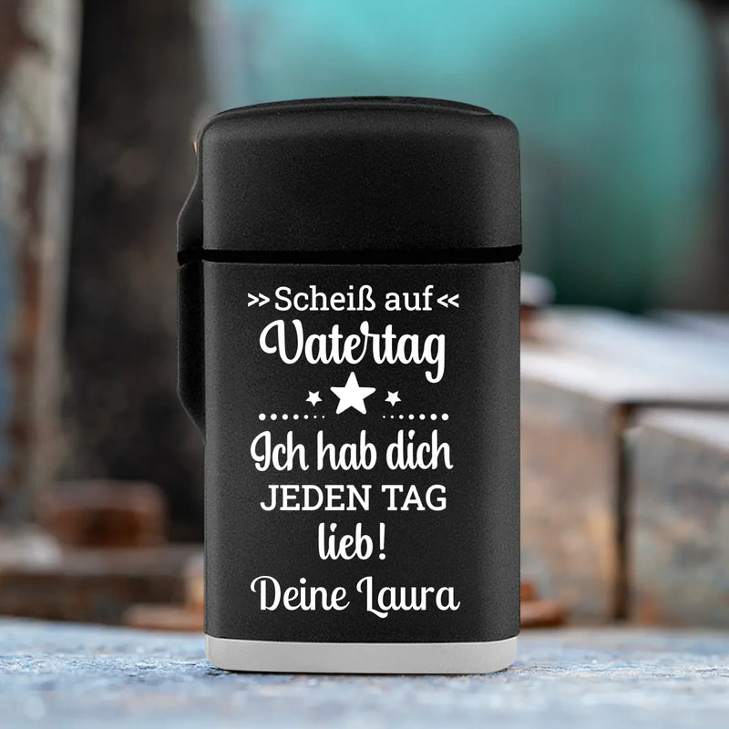 Sturmfeuerzeug gestalten als Geschenk zum Vatertag von Love & Faith