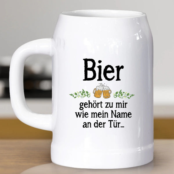 Bier gehört zu mir - Individueller Bierkrug
