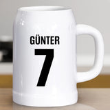 Fußballfieber - Personalisierter Bierkrug zur Fußball EM 2024