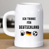 Trinken für Deutschland - Personalisierter Bierkrug zur Fußball EM 2024