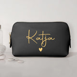 Mein Krimskrams - Personalisierte PU Kosmetiktasche mit Namens-Glanzfolie
