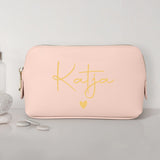 Mein Krimskrams - Personalisierte PU Kosmetiktasche mit Namens-Glanzfolie