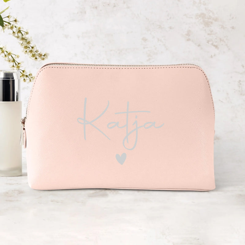 Mein Krimskrams - Personalisierte PU Kosmetiktasche mit Namens-Glanzfolie