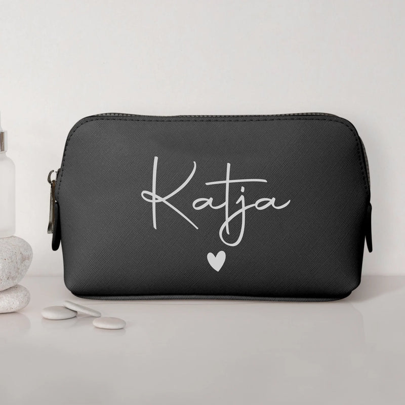 Mein Krimskrams - Personalisierte PU Kosmetiktasche mit Namens-Glanzfolie