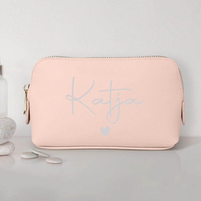Mein Krimskrams - Personalisierte PU Kosmetiktasche mit Namens-Glanzfolie