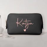 Mein Krimskrams - Personalisierte PU Kosmetiktasche mit Namens-Glanzfolie