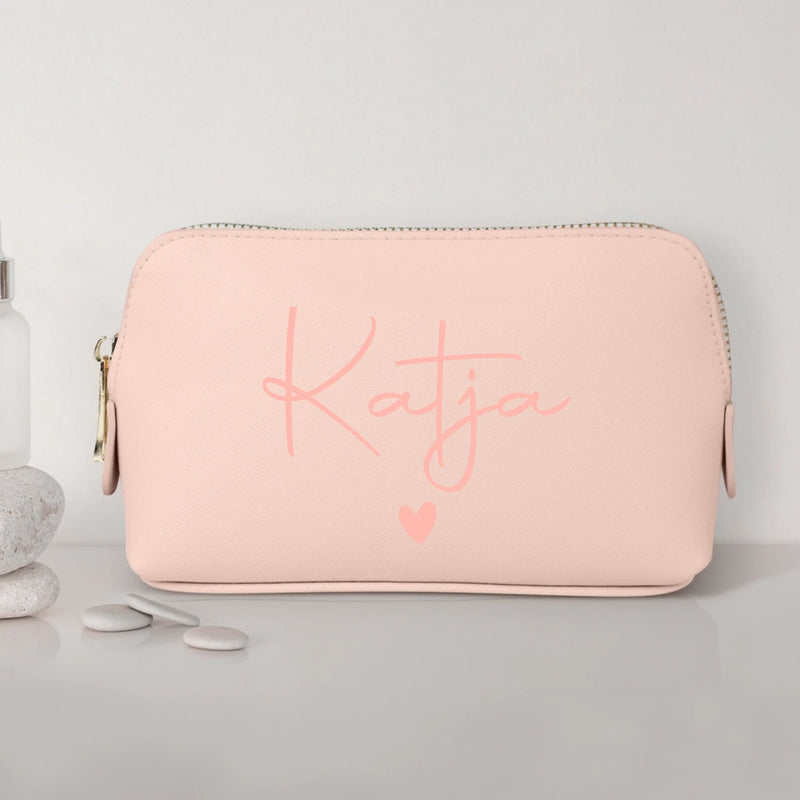 Mein Krimskrams - Personalisierte PU Kosmetiktasche mit Namens-Glanzfolie