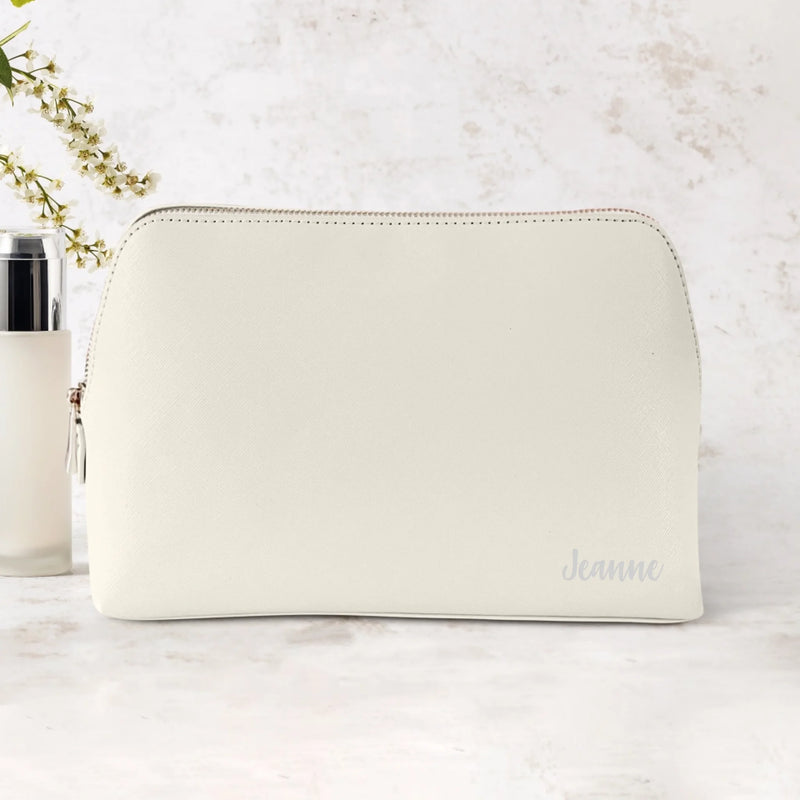 Dein Name - Personalisierte PU Kosmetiktasche mit Namens-Glanzfolie