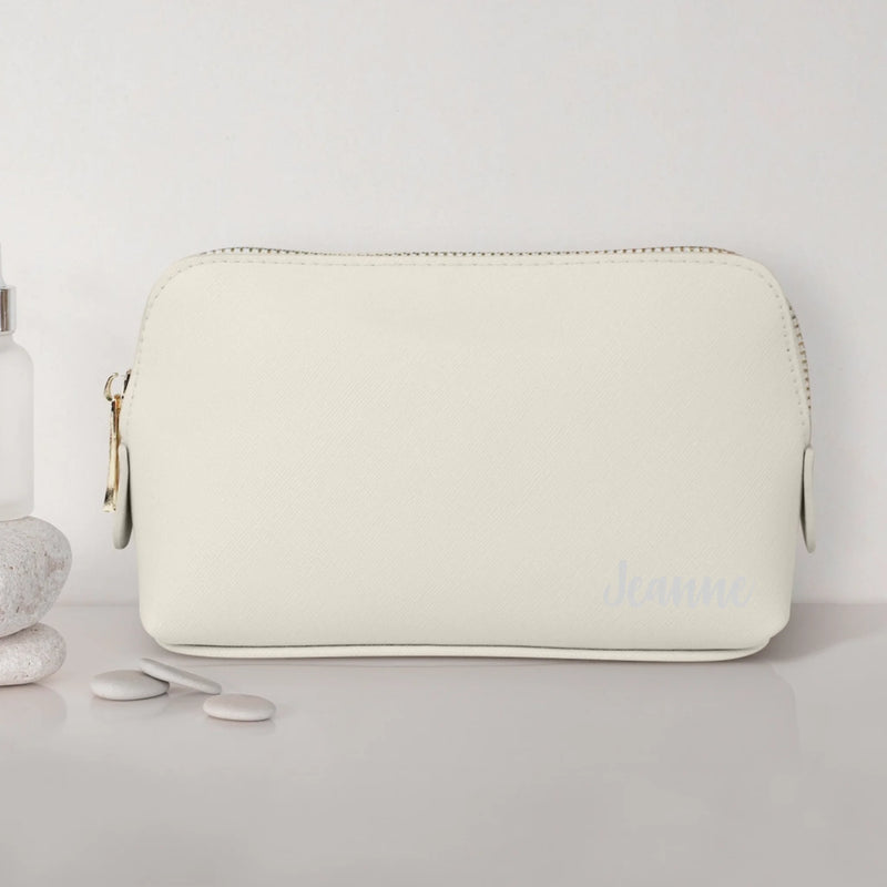 Dein Name - Personalisierte PU Kosmetiktasche mit Namens-Glanzfolie