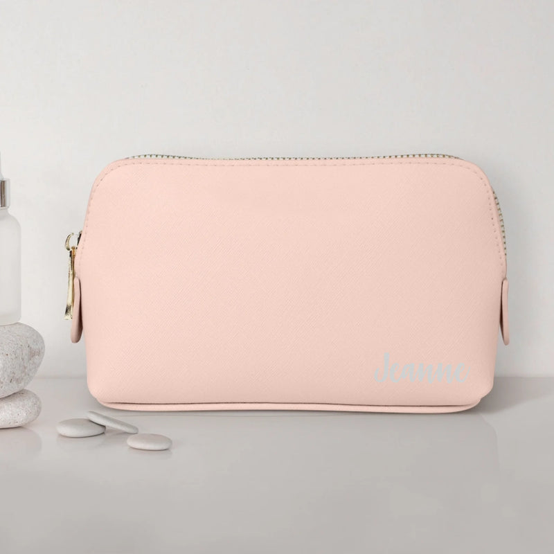 Dein Name - Personalisierte PU Kosmetiktasche mit Namens-Glanzfolie