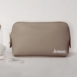 Dein Name - Personalisierte PU Kosmetiktasche mit Namens-Glanzfolie