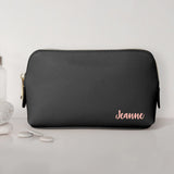 Dein Name - Personalisierte PU Kosmetiktasche mit Namens-Glanzfolie