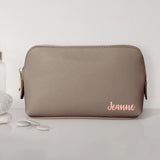 Dein Name - Personalisierte PU Kosmetiktasche mit Namens-Glanzfolie