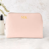 Deine Initialen - Personalisierte PU Kosmetiktasche mit Glanzfolie und Name