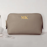 Deine Initialen - Personalisierte PU Kosmetiktasche mit Glanzfolie und Name