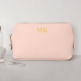 Deine Initialen - Personalisierte PU Kosmetiktasche mit Glanzfolie und Name