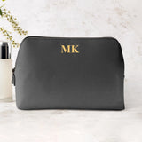 Deine Initialen - Personalisierte PU Kosmetiktasche mit Glanzfolie und Name