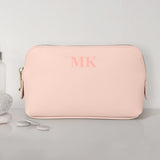 Deine Initialen - Personalisierte PU Kosmetiktasche mit Glanzfolie und Name