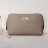 Deine Initialen - Personalisierte PU Kosmetiktasche mit Glanzfolie und Name