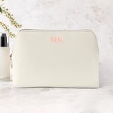 Deine Initialen - Personalisierte PU Kosmetiktasche mit Glanzfolie und Name