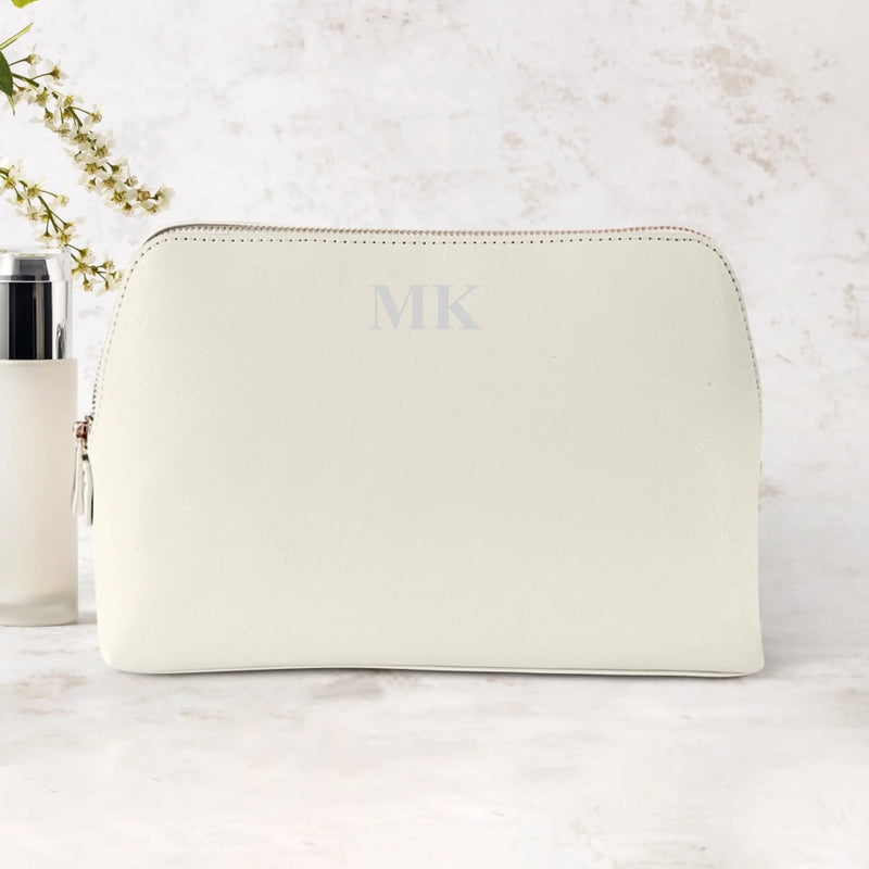 Deine Initialen - Personalisierte PU Kosmetiktasche mit Glanzfolie und Name