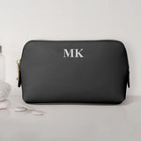 Deine Initialen - Personalisierte PU Kosmetiktasche mit Glanzfolie und Name