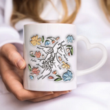 Herz Tasse Mock up Hände