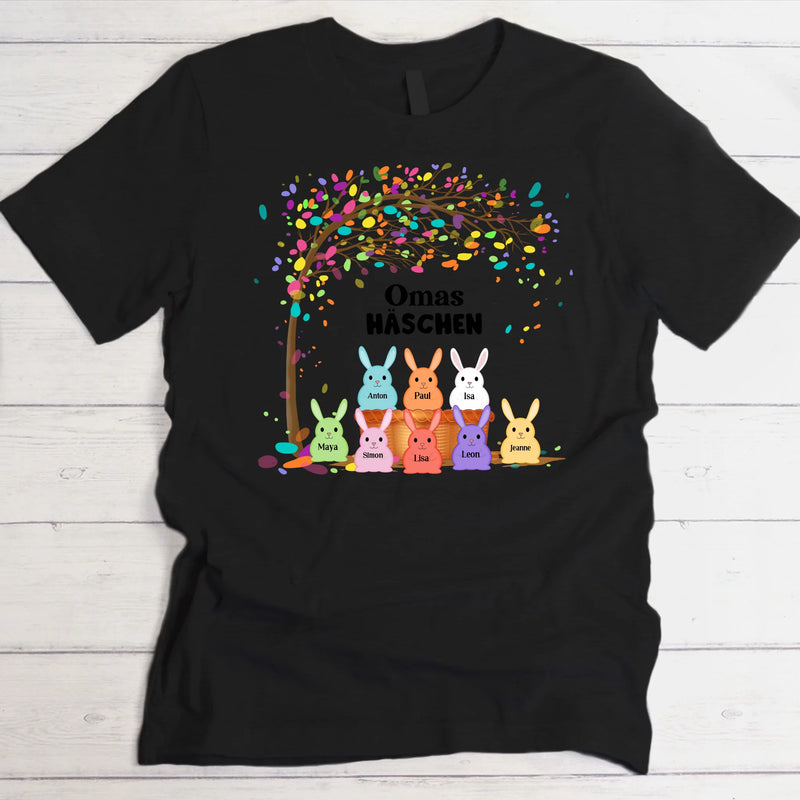 Omas Häschen - Personalisiertes T-Shirt für Oma und Mama