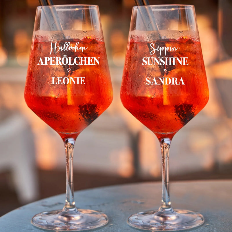 Spritztour - Personalisiertes Glas für deinen Sommer-Drink mit lustigen Sprüchen