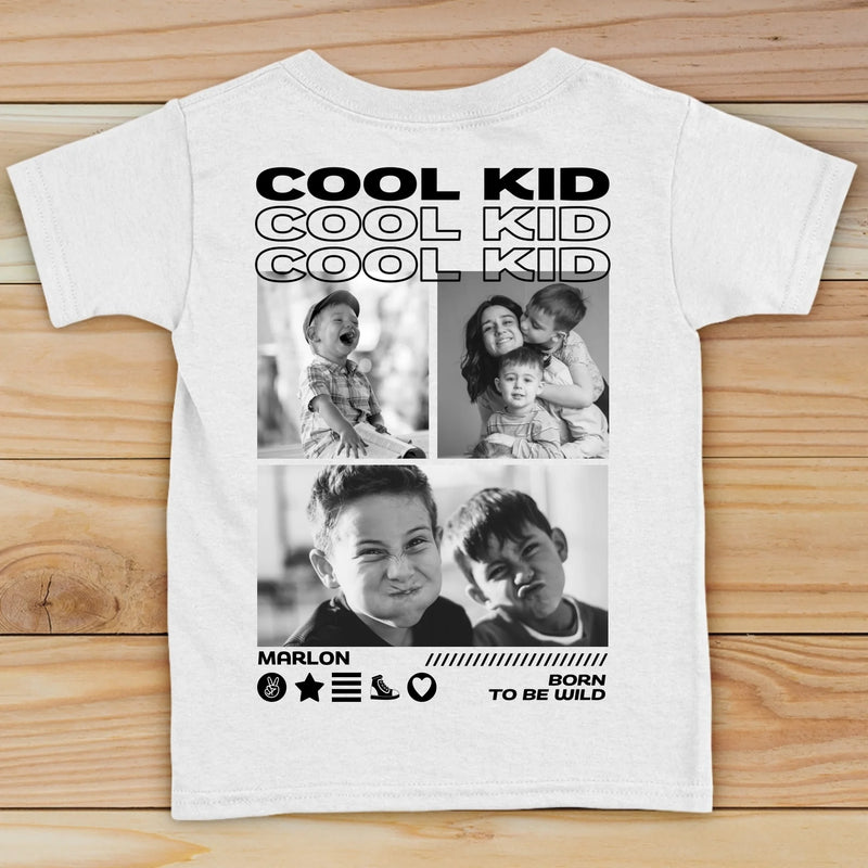 Cool Kid - Personalisiertes T-Shirt mit Rückenprint für Kinder