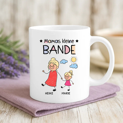 Personalisierte Tasse mit Druck für Mama – Mamas Bande