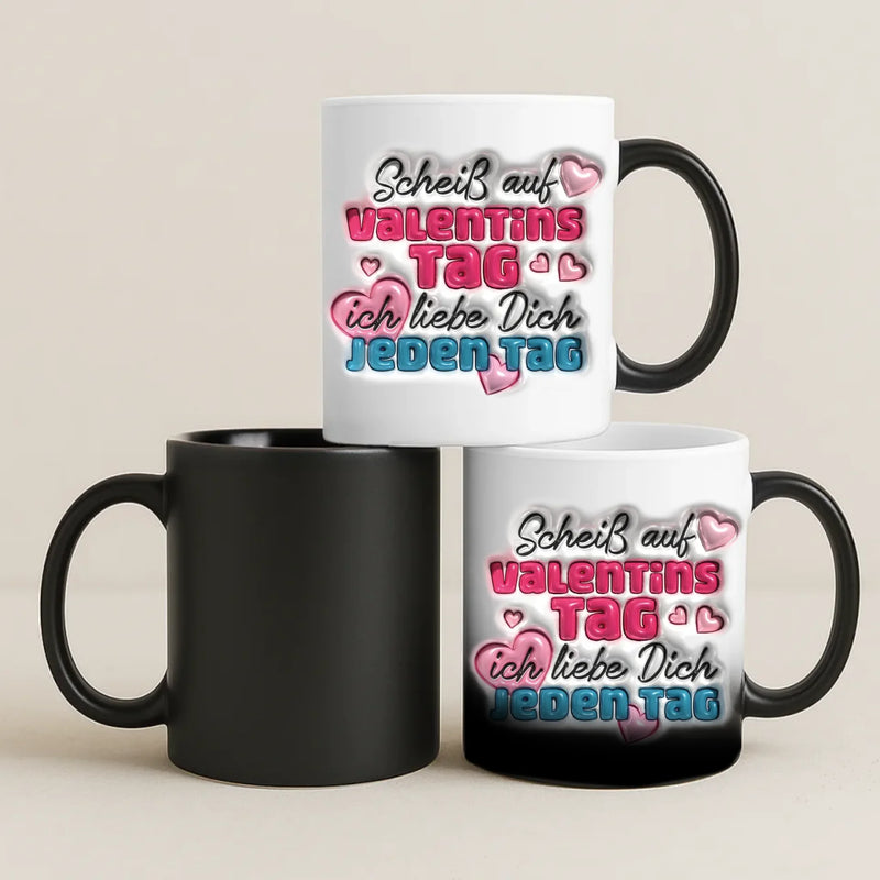 Magische Tasse mit Thermo-Farbwechsel und personalisiertem Namen – witzige Geschenkidee von Love & Faith