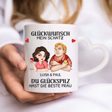 Herz Tasse Mock up Hände